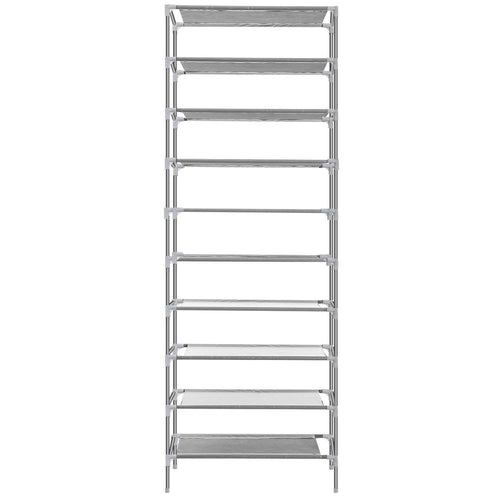10-Tier Shoe Rack Shelves 27 Pairs Shoes Organizer