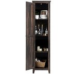 Linen Tower Bathroom Storage Cabinet Tall Slim Side Organizer with Shelf