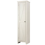 Linen Tower Bathroom Storage Cabinet Tall Slim Side Organizer with Shelf
