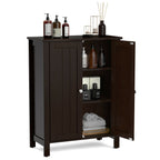 2-Door Bathroom Floor Storage Cabinet Space Saver Organizer