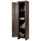 Linen Tower Bathroom Storage Cabinet Tall Slim Side Organizer with Shelf