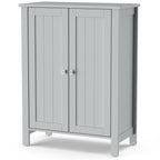 2-Door Bathroom Floor Storage Cabinet Space Saver Organizer