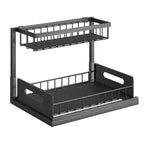2-Tier Under Sink Organizer Pull Out Basket Storage