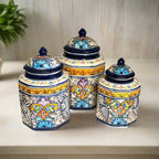 Talavera Canister Set | Colorful Handmade Mexican Kitchen Jars