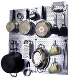 Kitchen Pegboard Organizer Kit Pots & Pans Rack - Pegboard With Hooks