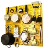 Kitchen Pegboard Organizer Kit Pots & Pans Rack - Pegboard With Hooks