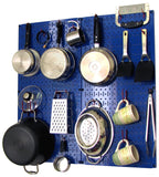 Kitchen Pegboard Organizer Kit Pots & Pans Rack - Pegboard With Hooks