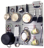 Kitchen Pegboard Organizer Kit Pots & Pans Rack - Pegboard With Hooks