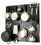Kitchen Pegboard Organizer Kit Pots & Pans Rack - Pegboard With Hooks