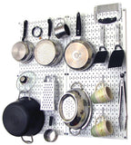 Kitchen Pegboard Organizer Kit Pots & Pans Rack - Pegboard With Hooks
