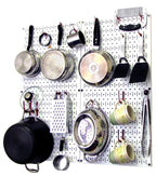 Kitchen Pegboard Organizer Kit Pots & Pans Rack - Pegboard With Hooks