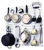 Kitchen Pegboard Organizer Kit Pots & Pans Rack - Pegboard With Hooks