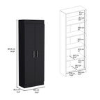Clinton - Pantry Cabinet Kitchen Storage - Black