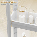3-Tier Slim Rolling Storage Cart 2-Pack Mobile Bathroom Organizer with Wheels