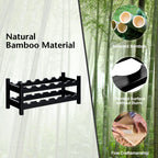 2-Tier 12 Bottles Bamboo Storage Shelf Wine Rack