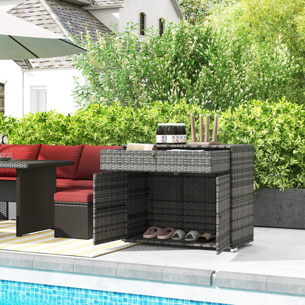 Outdoor Towel Rack and Pool Toy Cabinet, Hot Tub Accessory Storage, Freestanding