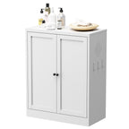 Pantry Cabinet With Adjustable Shelves Freestanding Kitchen Storage Organizer - White
