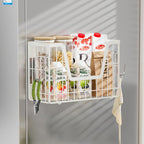 【Holiday Deals】San Dream Magnetic Shelf for Fridge Spice Rack Organizer Magnetic Fruit Basket for Refrigerator Laundry Organizer Spice Snacks Magnet Fridge Shelf-1Pc&2Pcs
