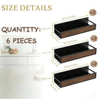 Magnetic Refrigerator Organizer Shelf｜No Drill Fridge Side Spice Rack｜Carbon Steel Magnetic Storage with Wood-Grain Look｜Strong Hold Space Saving Kitchen Organizer for Small Kitchens