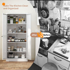 Kitchen Pantry Cabinet Adjustable Storage With 4 Shelves, Heavy Duty Freestanding Pantry Organizer - White
