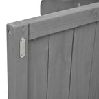 Outdoor Kitchen Island Fir Wood Kitchen Island with Stainless Steel Top, Ample Storage, Towel and Spice Racks, Bottle Opener, Grey