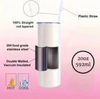 B&W Textured Bow 20oz Skinny Tumbler