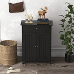 Bathroom Floor Cabinet Freestanding Storage Organizer with 2 Doors
