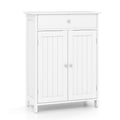 Bathroom Floor Cabinet Freestanding Storage Organizer with 2 Doors