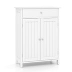 Bathroom Floor Cabinet Freestanding Storage Organizer with 2 Doors