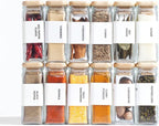 12-Piece Square Glass Spice Jars w/ Airtight Bamboo Lids