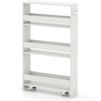 Rolling Kitchen Slim Storage Cart Mobile Shelving Organizer with Handle