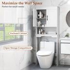 Over Toilet Space Saver Bathroom Organizer with Storage Cabinet