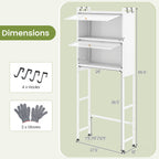 Over-the-toilet Cabinet Bathroom Organizer with 2 Flip-up Cabinets