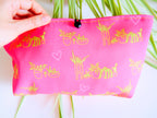 Hand-sewn Recycled Canvas Button Pouch Organizer Bag for Toiletry, Makeup, Bathroom, Vanity, Desk, Office, Purse Sundries
