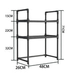 Kitchen Elevated Design Seasoning Rack Microwave Storage RackBilayer Oven Modern Minimalism Kitchen Accessories Organizer