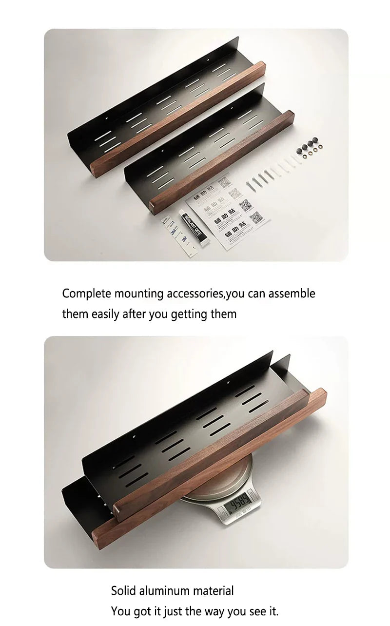 Kitchen Novel Kitchen Accessories Spice Rack Kitchen Organizer Shelves Bathroom Shampoo Holder Storage Shelf Metal Wall Panels