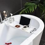 Multi-Function Bathtub Accessories: Retractable Bath Shelf, Tub Storage Rack, Towel Organizer for Bathroom