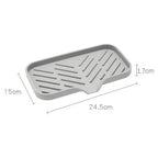Multifunctional Silicone Sink Tray with Drain – Soap, Sponge & Brush Organizer for Kitchen & Bathroom