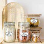 Vintage Kitchen Labels with Erasable Pen | 150-Piece Organizing Stickers