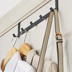 5-Hook Over-the-Door Organizer Rack – Home & Bathroom Hanger for Clothes, Coats, Hats, Towels, Kitchen Accessories