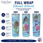 Mermaids Stainless Steel Skinny Tumbler 20 oz Vacuum Double Walled Reusable Insulated Travel Cup
