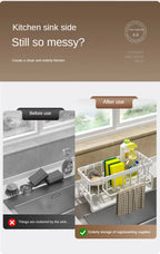 Kitchen Shelf Rag Storage Drainage Shelf No-Punch Storage Rack Home Spice Rack Sink Tap Sink Drainage Rack Kitchen Accessories
