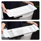 Multi-Function Bathtub Accessories: Retractable Bath Shelf, Tub Storage Rack, Towel Organizer for Bathroom