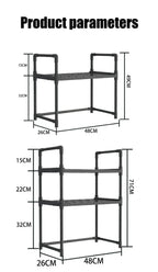 Kitchen Elevated Design Seasoning Rack Microwave Storage RackBilayer Oven Modern Minimalism Kitchen Accessories Organizer