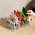 6 - Compartment Detachable Spice Rack. Large - capacity for fridge, cabinet & countertop seasoning storage. Practical organizer.