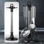 Kitchen Rotary Storage Rack Rotatable Kitchenware Organizer Hooks Spatula Spoon Knife Storage cabinet Kitchen Accessories
