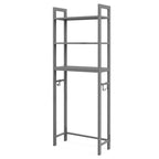 Over-The-Toilet Storage Shelf Space Saving Metal Bathroom Organizer Hooks
