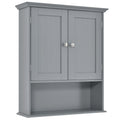 Wall Mount Bathroom Cabinet Storage Organizer with Doors and Shelves