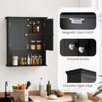 Wall Mount Bathroom Cabinet Storage Organizer with Doors and Shelves