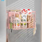 【Holiday Deals】San Dream Magnetic Shelf for Fridge Spice Rack Organizer Magnetic Fruit Basket for Refrigerator Laundry Organizer Spice Snacks Magnet Fridge Shelf-1Pc&2Pcs